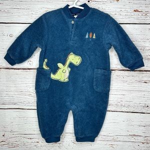 Vintage Carter’s Kids Blue Fleece One Piece 6-9 months